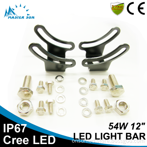 Waterproof 12inch 54w led tractor work light car led light bar off road led light bar